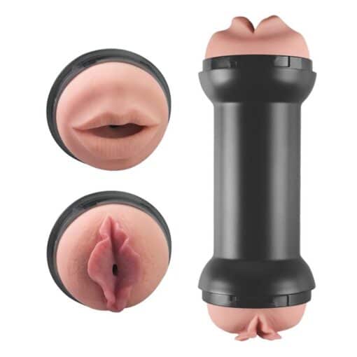 Lovetoy - Training Master Double Side Stroker Vagina and Mouth - Image 4