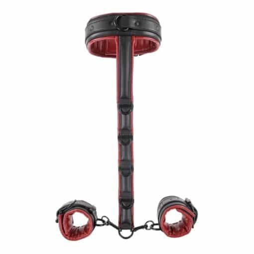 Sportsheets Saffron Neck & Wrist Restraint - Red/Black - Image 3
