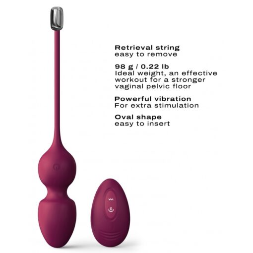 Dorcel - Vibrating Egg Love Balls - Purple - Image 3