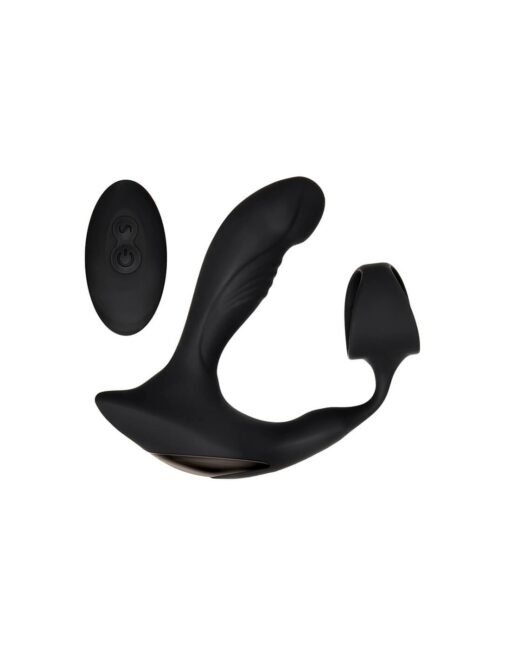 Zero Tolerance Strapped & Tapped Silicone Vibrating Prostate Stimulator with Remote Control - Black - Image 4