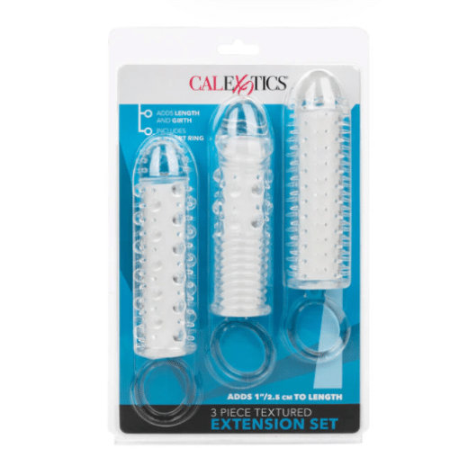 CalExotics Textured Penis Extension Kit (3-Piece)