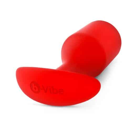 b-Vibe Snug Plug 6 Silicone Weighted Anal Plug - Red - Image 6