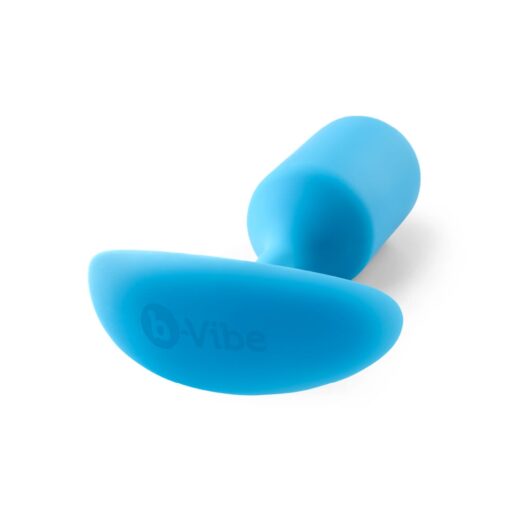 b-Vibe Snug Plug 3 Silicone Weighted Anal Plug - Teal - Image 6