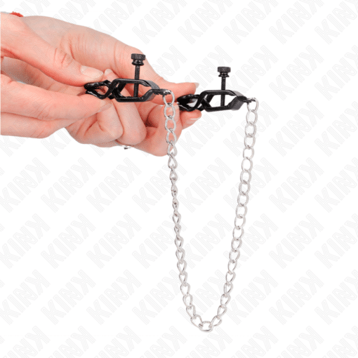 Kink – Silver Flat chain Nipple Clamps 30cm – Nr 3 - Image 3