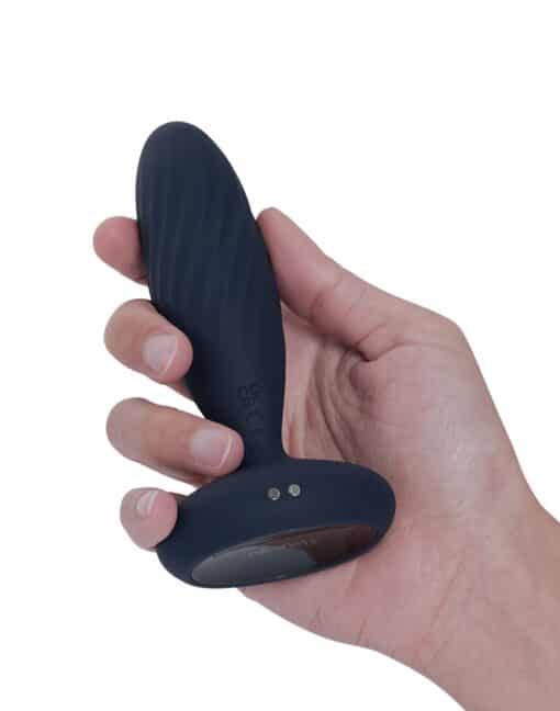 Svakom Jordan Rechargeable Silicone App Control Thrusting Anal Vibrator - Navy Blue - Image 3