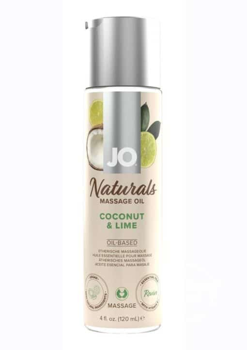 JO Naturals Coconut & Lime Massage Oil 4oz