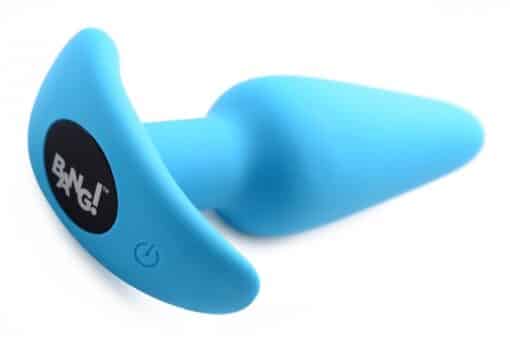 Bang - Remote Control 21X Vibrating Silicone Butt Plug - Blue - Image 2