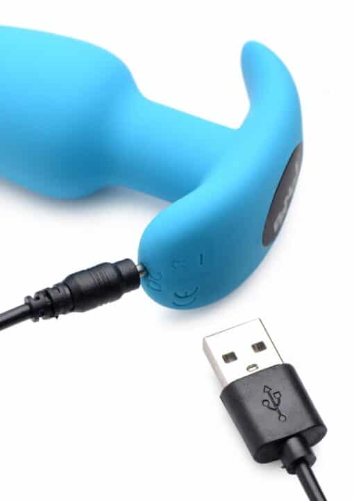 Bang - Remote Control 21X Vibrating Silicone Butt Plug - Blue - Image 3