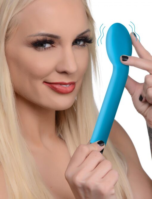 Bang - 10X Silicone G-Spot Vibrator - Blue - Image 3