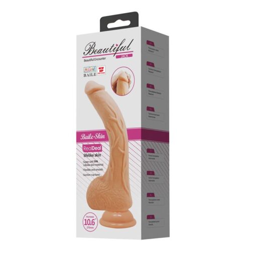 Baile Jack 27cm Vibrating Lifelike Skin Dildo