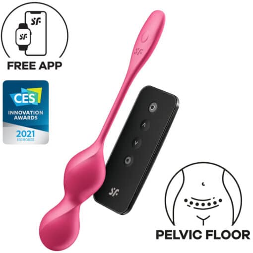 Satisfyer – Love Birds 2 Vibrating Kegel Balls with APP – Pink - Image 4