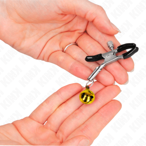 Kink – Single Gold Bell Nipple Clamps 6cm – Nr 6 - Image 2