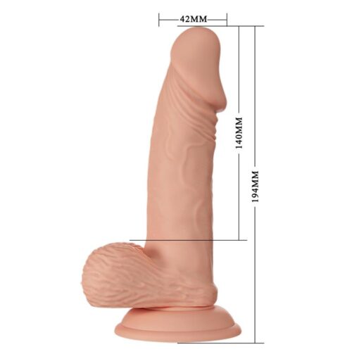 Baile Zebulon Realistic & Flexable Dildo 19.4 CM – Flesh - Image 4