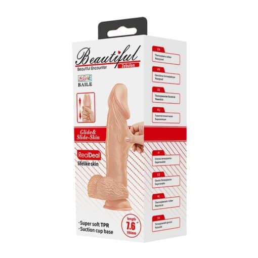 Baile Zebulon Realistic & Flexable Dildo 19.4 CM – Flesh