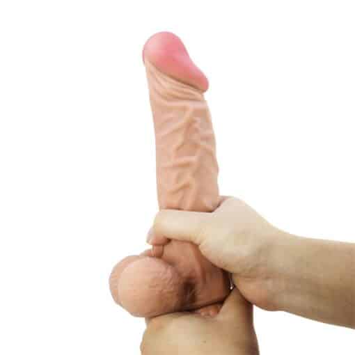 Baile Sliding Skin Series Realistic Dildo with Suction cup Flesh 24CM - Image 3