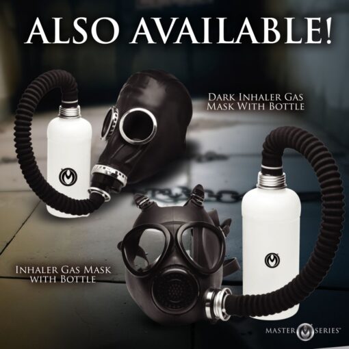 Master Series Inhaler Gas Mask with Bottle - Black/White - Image 7