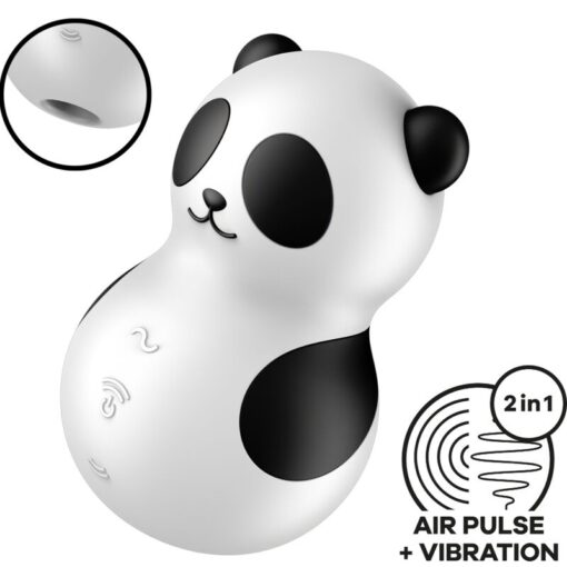 Satisfyer - Pocket Panda Stimulator & vibrator Black/White - Image 3