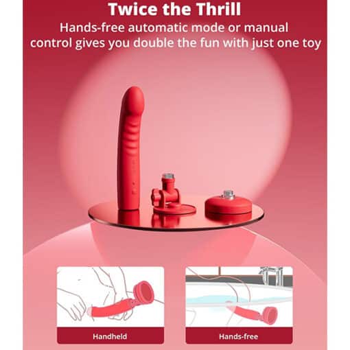 Lovense Mission - 2 Silicone Rechargeable Vibrator - Red - Image 6