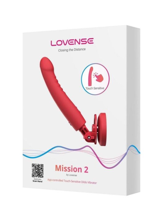 Lovense Mission - 2 Silicone Rechargeable Vibrator - Red