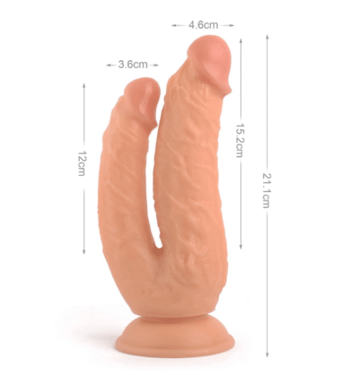 8.3" Mr. Rude - Double Penetrator Flesh - Image 2