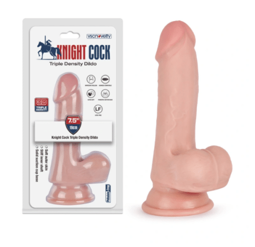 7.5" Knight Cock 3D Triple Density Dildo