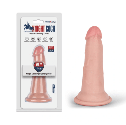 6" Knight Cock 3D Triple Density Dildo