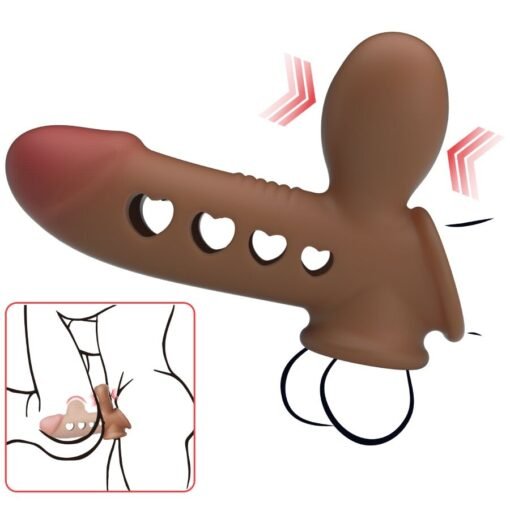 Pretty Love – Tyronn Penis sleeve with Airbag – Brown - Image 6
