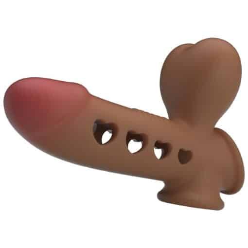 Pretty Love – Tyronn Penis sleeve with Airbag – Brown - Image 4