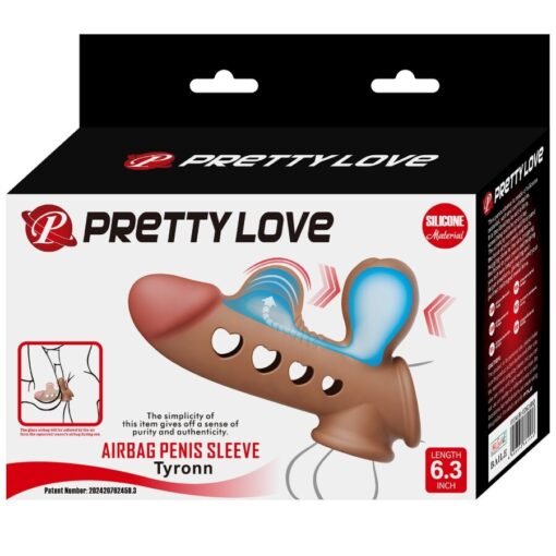 Pretty Love – Tyronn Penis sleeve with Airbag – Brown