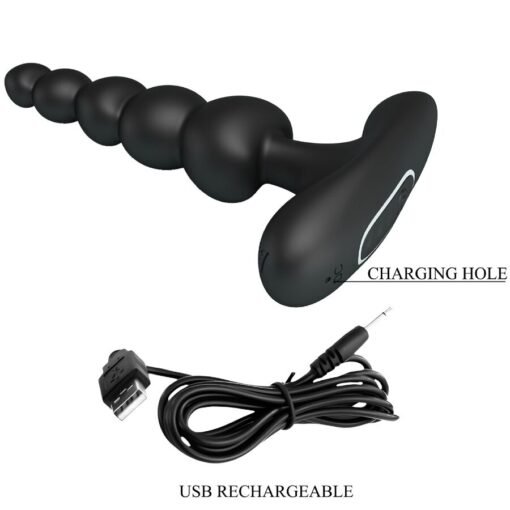 Pretty Love - Corban Anal Vibrator 10 Vibrations - Black - Image 9