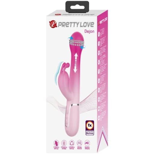 Pretty Love - Dejon 3 in 1 Multifunction Rabbit Vibrator - Pink