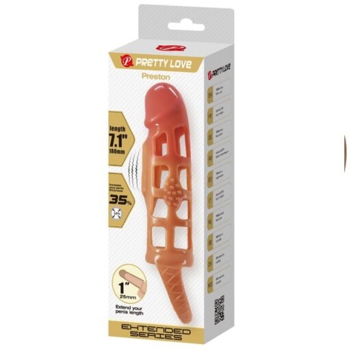 Pretty Love – Preston Vibrating Penis sleeve 18cm