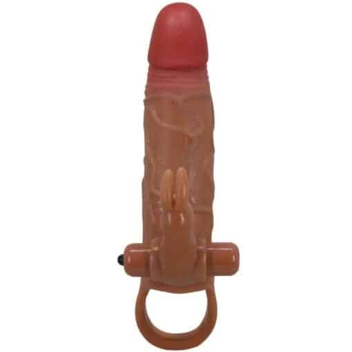 Pretty Love – Osmar Penis sleeve & Vibrating Clitoris Stimulator – Tan - Image 4