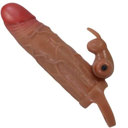 Pretty Love – Osmar Penis sleeve & Vibrating Clitoris Stimulator – Tan - Image 5