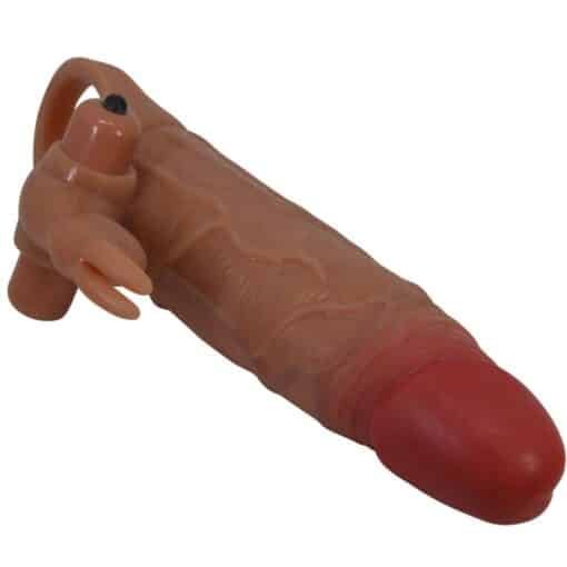 Pretty Love – Osmar Penis sleeve & Vibrating Clitoris Stimulator – Tan - Image 2