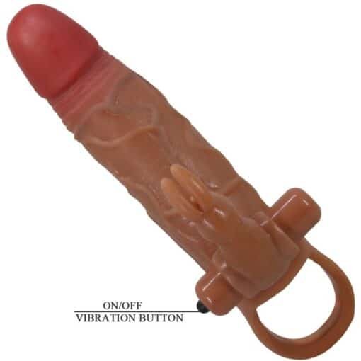 Pretty Love – Osmar Penis sleeve & Vibrating Clitoris Stimulator – Tan - Image 6