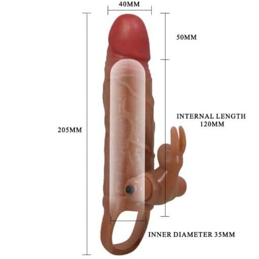 Pretty Love – Osmar Penis sleeve & Vibrating Clitoris Stimulator – Tan - Image 8