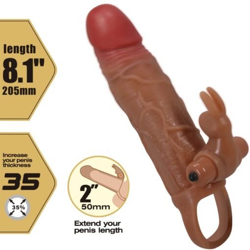 Pretty Love – Osmar Penis sleeve & Vibrating Clitoris Stimulator – Tan - Image 7