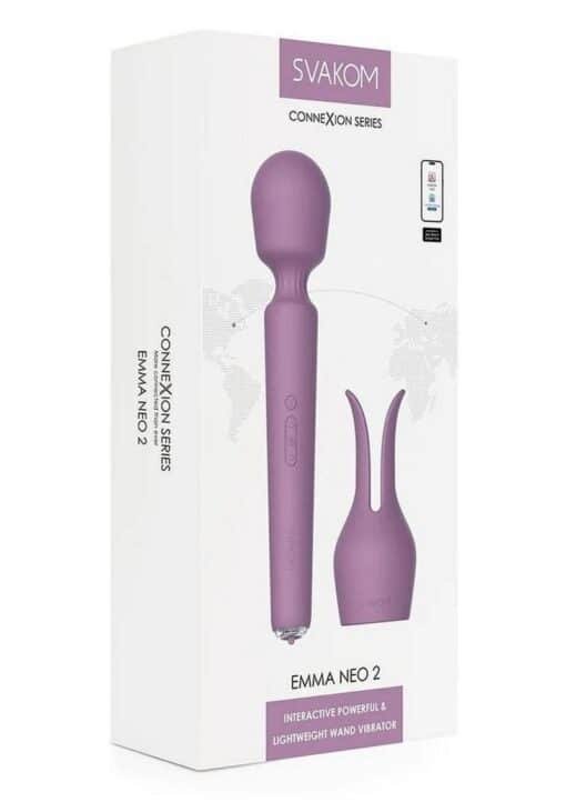 Svakom - Emma Neo 2 - App Compatible Rechargeable Silicone Heated Vibrator - Lavender