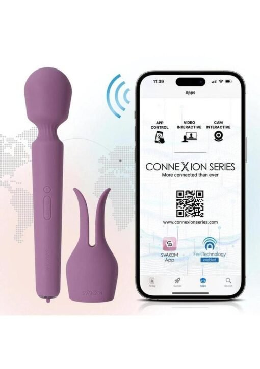 Svakom - Emma Neo 2 - App Compatible Rechargeable Silicone Heated Vibrator - Lavender - Image 2