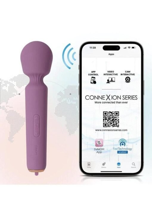 Svakom - Mini Emma Neo - App Compatible Rechargeable Silicone Vibrator - Lavender - Image 2