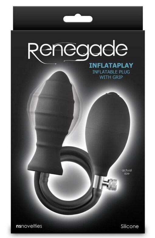 Renegade InflataPlay Silicone Inflatable Anal Plug - Black