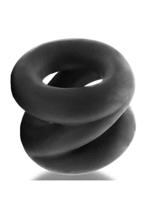 Oxballs Atomic Jock Z-Balls Cock Ring and Ball Stretcher Night Edition - Black - Image 2
