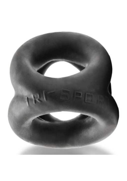 Oxballs Tri-Sport 3 Ring 3 Sized Cock Sling Night Edition - Black - Image 2