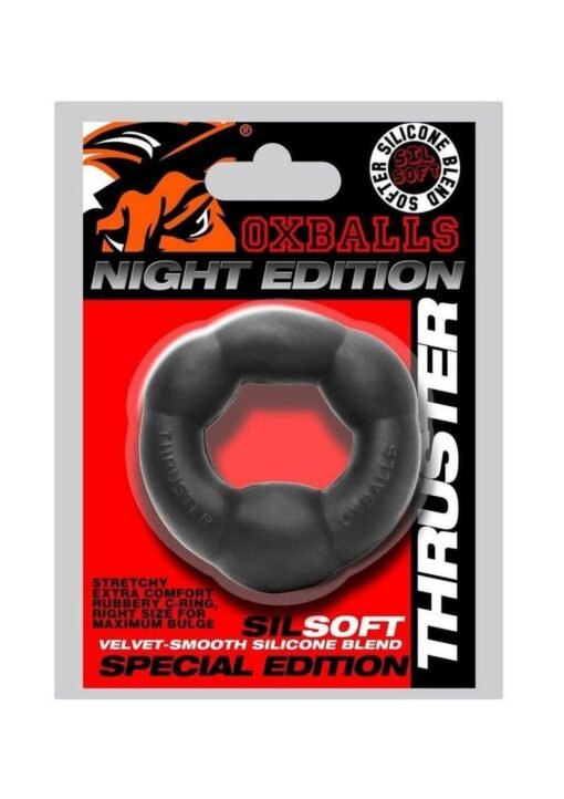 Oxballs Thruster Comfort Bulge Lifter Cockring Night Edition - Black