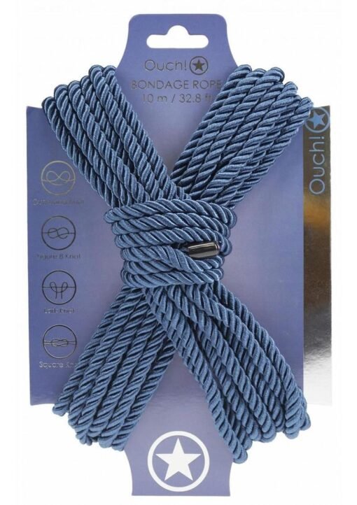 Ouch! Bondage Rope 10 Meter Nylon - Navy Blue