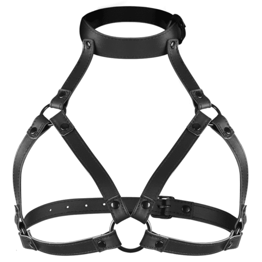 Fetish Submissive Genuine Vegan Leather Origin – Adjustable Chest Harness
