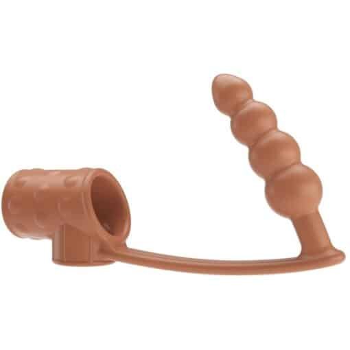 Pretty Love - Penis Sleeve with Anal Plug - Flesh - Image 6