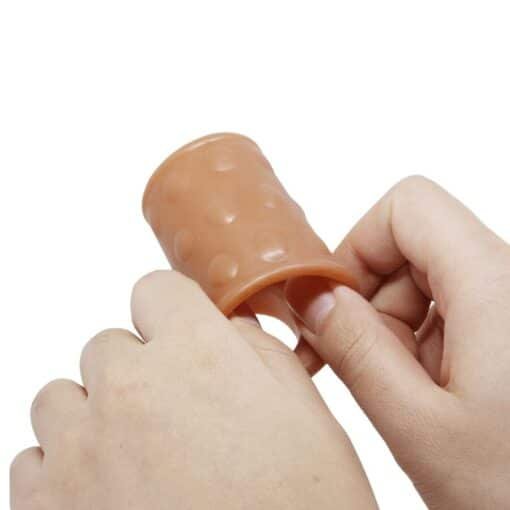 Pretty Love - Penis Sleeve with Anal Plug - Flesh - Image 4