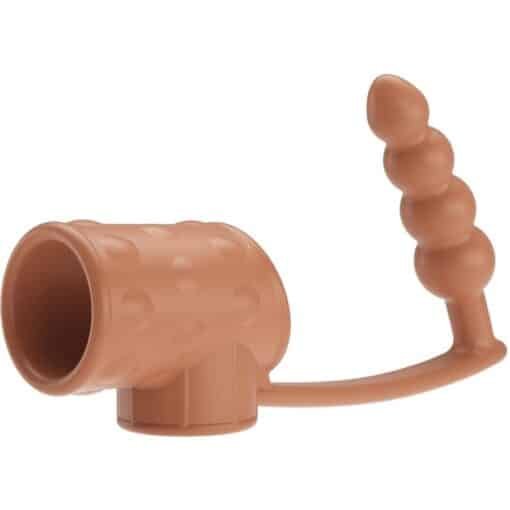 Pretty Love - Penis Sleeve with Anal Plug - Flesh - Image 7